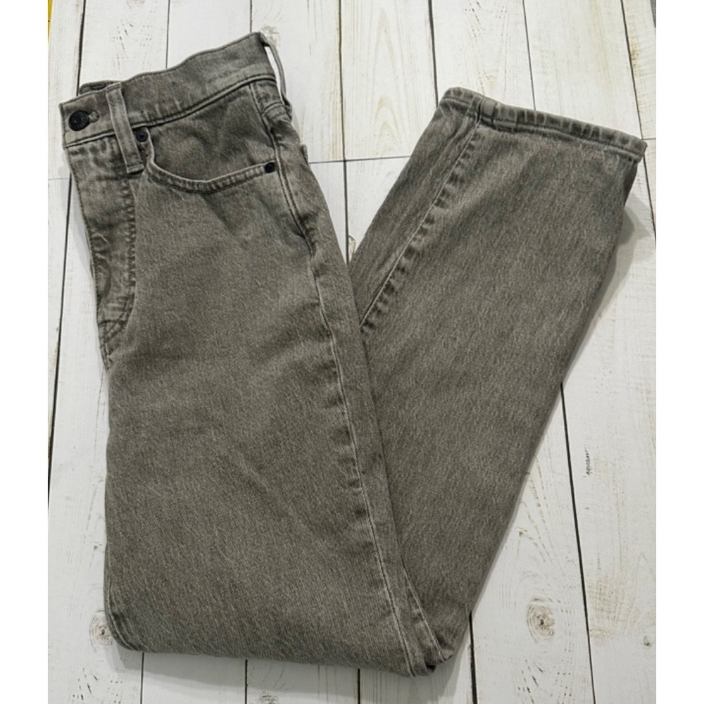 Madewell The Mom Jean Grey Wash High Rise Size 24
